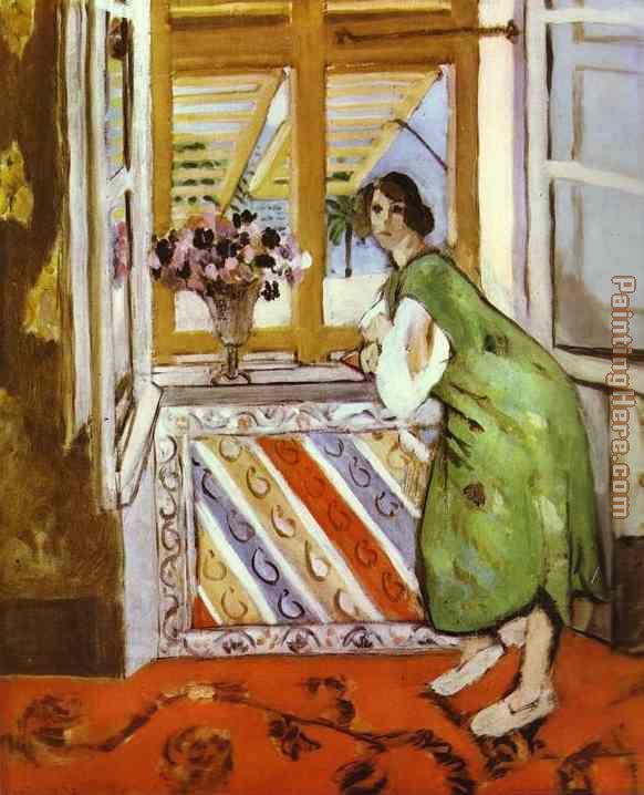 Young Girl in a Green Dress painting - Henri Matisse Young Girl in a Green Dress art painting